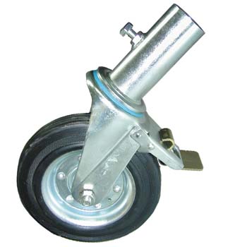 RODA PARA ANDAIME COM SUPORTE PARA TUBO EXTERIOR