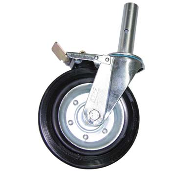 RODA PARA ANDAIME COM SUPORTE PARA TUBO INTERNO