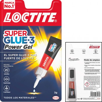 ADESIVO INSTANTÂNEO LOCTITE "SUPER GLUE-3 POWER GEL" 3 Gr.