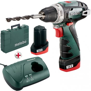 BROCA E CHAVE DE FENDA SEM FIO DE 12 VOLTS METABO Mod. POWERMAXX BS BÁSICO