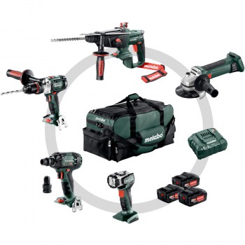 MÁQUINAS SEM FIO DE 18 VOLTS METABO COMBO CONJUNTO 5.1