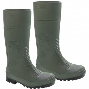 BOTAS DE TRABALHO VERDES IMPERMEÁVEIS COM BIGEIRA DE AÇO Mod. 2091 (S5)