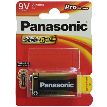 BATERIA ALCALINA PANASONIC 6LR61 9 V.